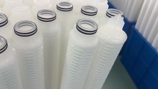 Kartrid Filter Air Lipit Polipropilena 40 inci dengan Tipe Tutup Ujung Sirip 226/