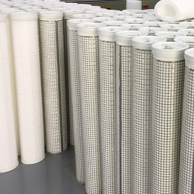 Bahan Polyester Dukungan Kandang Stainless Steel Filter Air Suhu Tinggi