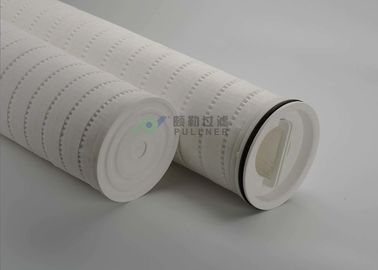 Beta 5000 Filter Air Suhu Tinggi Polyester 120 ℃ Aliran Tinggi Berlipat