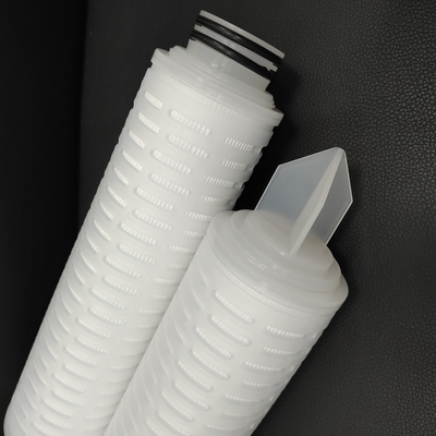 Tingkat Aliran Kartrid Filter Pleated Tersedia Panjang 5-40 Inci Dan Diameter Luar 68.5mm