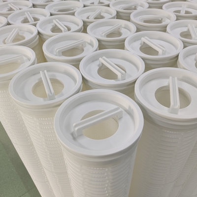 Kartrid Filter Aliran Tinggi untuk kondensasi Petrokimia dan pembangkit listrik, efisiensi filtrasi tinggi.