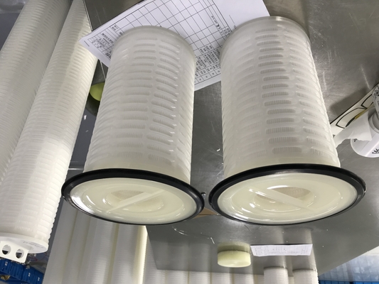 Kartrid Filter Aliran Tinggi untuk kondensasi Petrokimia dan pembangkit listrik, efisiensi filtrasi tinggi.