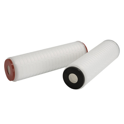 80°C Kartrid Filter Pleated Untuk Sterilisasi Air Panas Beredar 5 - 40 Inci Panjang