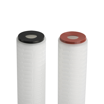 80°C Kartrid Filter Pleated Untuk Sterilisasi Air Panas Beredar 5 - 40 Inci Panjang
