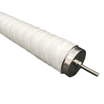 OD 60MM String Wound Filtration Cartridge Dengan Instainless Steel 304/316 Support Core