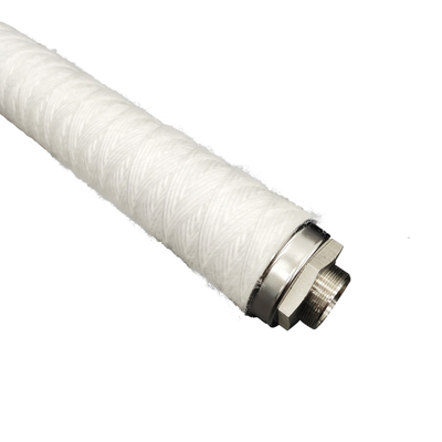 OD 60MM String Wound Filtration Cartridge Dengan Instainless Steel 304/316 Support Core