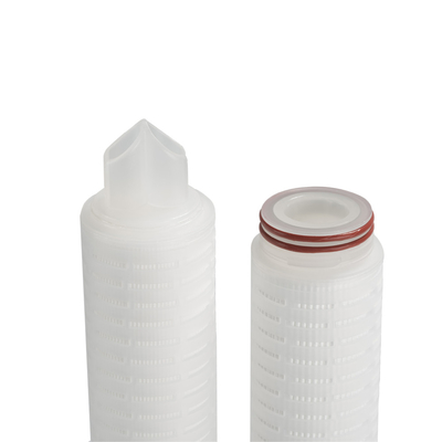 80°C Kartrid Filter Pleated Untuk Sterilisasi Air Panas Beredar 5 - 40 Inci Panjang