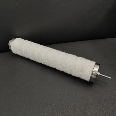 OD 60MM String Wound Filtration Cartridge Dengan Instainless Steel 304/316 Support Core
