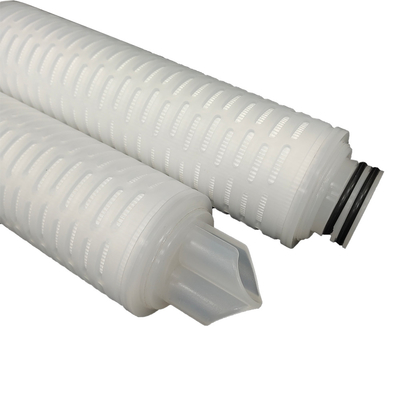 68.5mm PP Pleated Filter Cartridge dengan 80°C Max Temp untuk Sterilisasi Air Panas