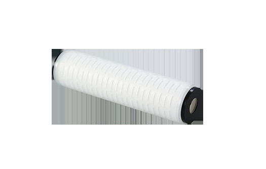 0.45um PP pleated Filter dengan Polypropylene End Caps Pores Size 0.1um-60um Max Temp 82°C