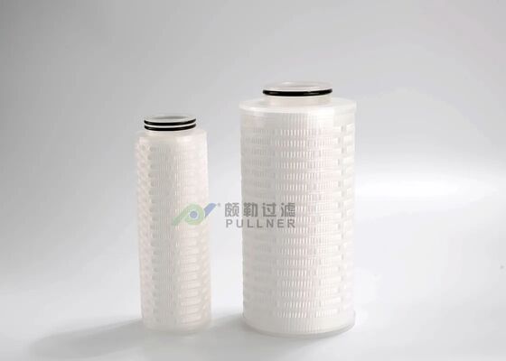 Seri 130 φ130mm Kartrid Filter Aliran Tinggi Lipit dengan Laju Aliran 200L/menit dan Luas Filtrasi 2m²