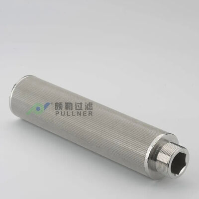 Kartrid filter jaring kawat sinter multilayer baja tahan karat 316L 10 inci dengan ketahanan suhu tinggi dan korosi untuk aplikasi aliran tinggi