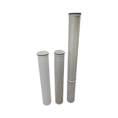 60 inci Panjang High Flow Water Filter Cartridge dengan 7μm Filtrasi Area dan 120 °C Max Suhu