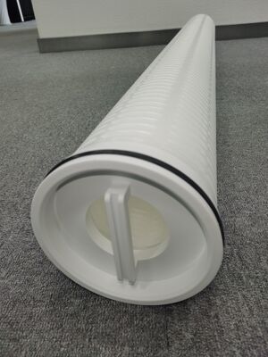 60 Inch High Flow Filter Cartridge dengan Media Polypropylene Pleated untuk 0.1um-100um Filtrasi Air