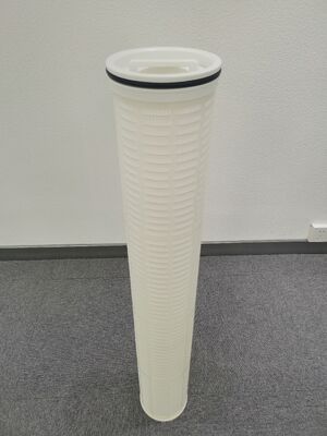 60 Inch High Flow Filter Cartridge dengan Media Polypropylene Pleated untuk 0.1um-100um Filtrasi Air