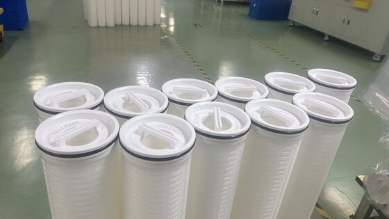 40 inci High Flow Filter Cartridge dengan 110M3/H Flow Rate dan PP Filter Media untuk Pengolahan Air