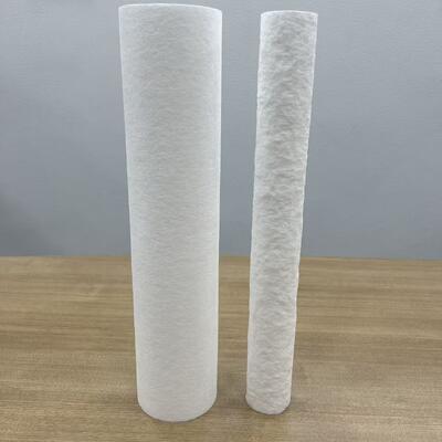 20 inci Melt Blown Filter Cartridge dengan Kepadatan Pori Bertingkat dan Sertifikasi ISO9001 untuk Pemurnian Air