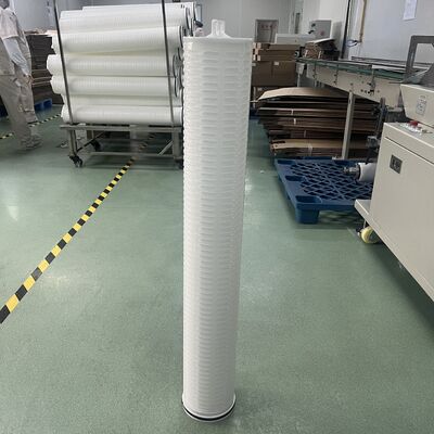 Kartrid Filter Lipit PP Aliran Besar Industri dengan Kisaran Mikron 1um-100um untuk Pra-filtrasi RO