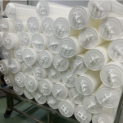 Kartrid Filter Lipit PP Aliran Besar Industri dengan Kisaran Mikron 1um-100um untuk Pra-filtrasi RO