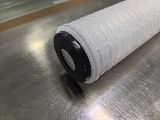 Koneksi terbuka berujung ganda PES Pleated Filter Cartridge dengan Membran PES untuk Filtrasi Cairan Keurasan Tinggi