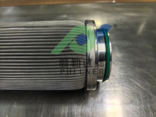 Tutup Akhir Filter yang Disesuaikan: Kartrid Filter Lipit Baja Tahan Karat 316L 10 inci Felt Serat Sinter untuk Filtrasi Industri Suhu Tinggi